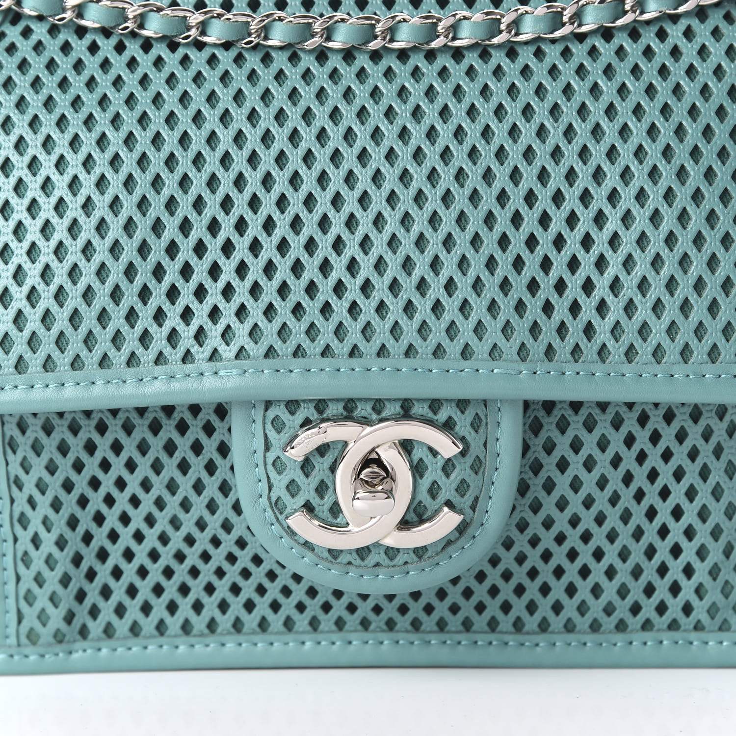 Chanel Perforated Calfskin Small Up In The Air Flap Green 10 of 10