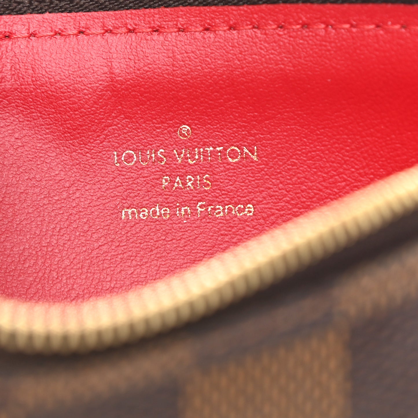 Damier Ebene Felicie Chain Wallet Zippered Insert
