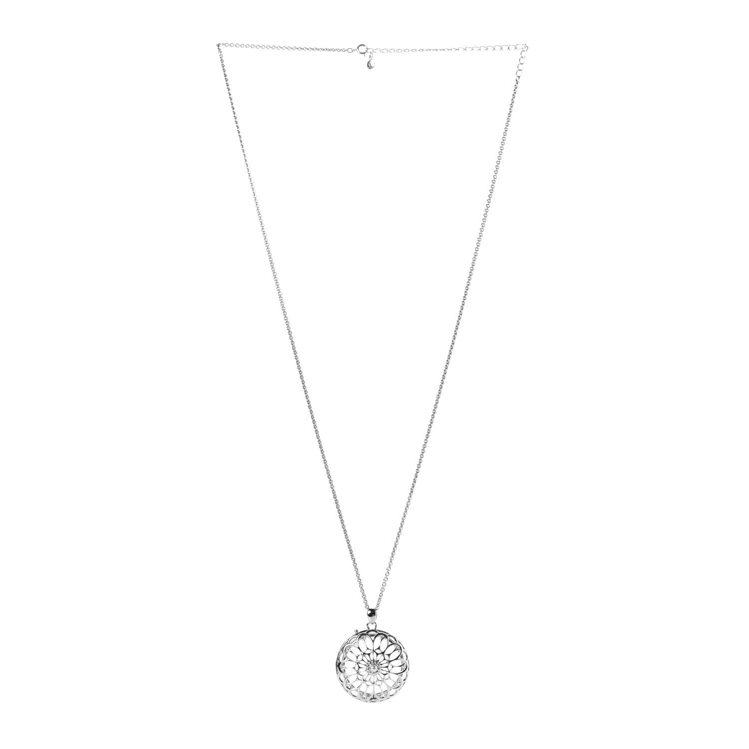Mikimoto Akoya Pearl Loupe Magnifying Glass Pendant Necklace Silver 3 of 6