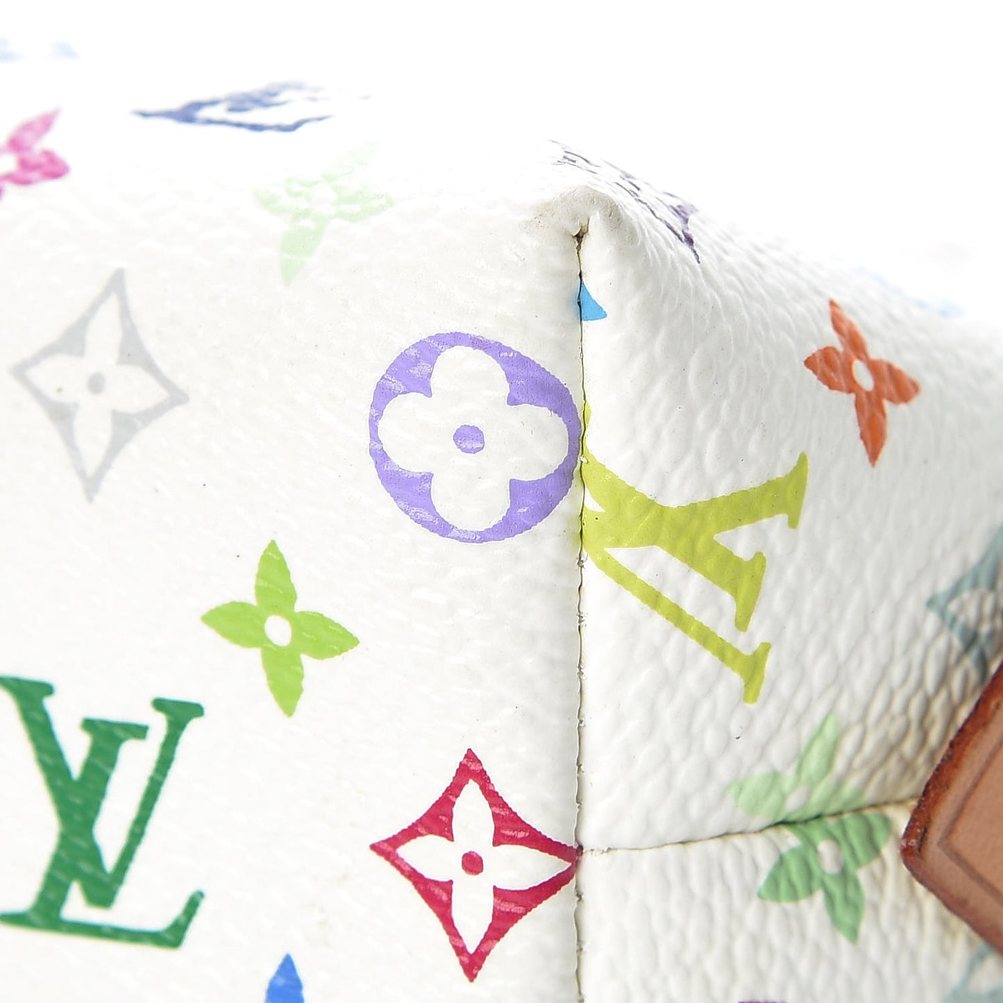 Monogram Multicolor Cosmetic Pouch White Litchi