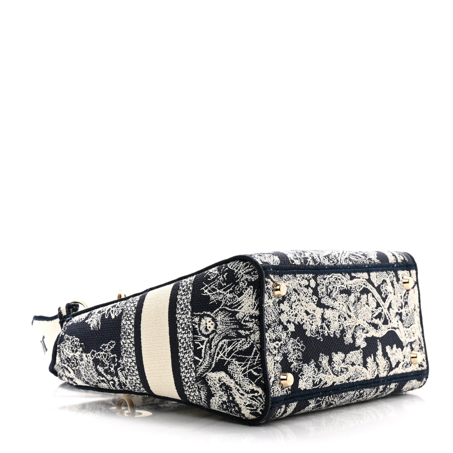 Toile de Jouy Embroidered Medium Lady D-Lite Navy