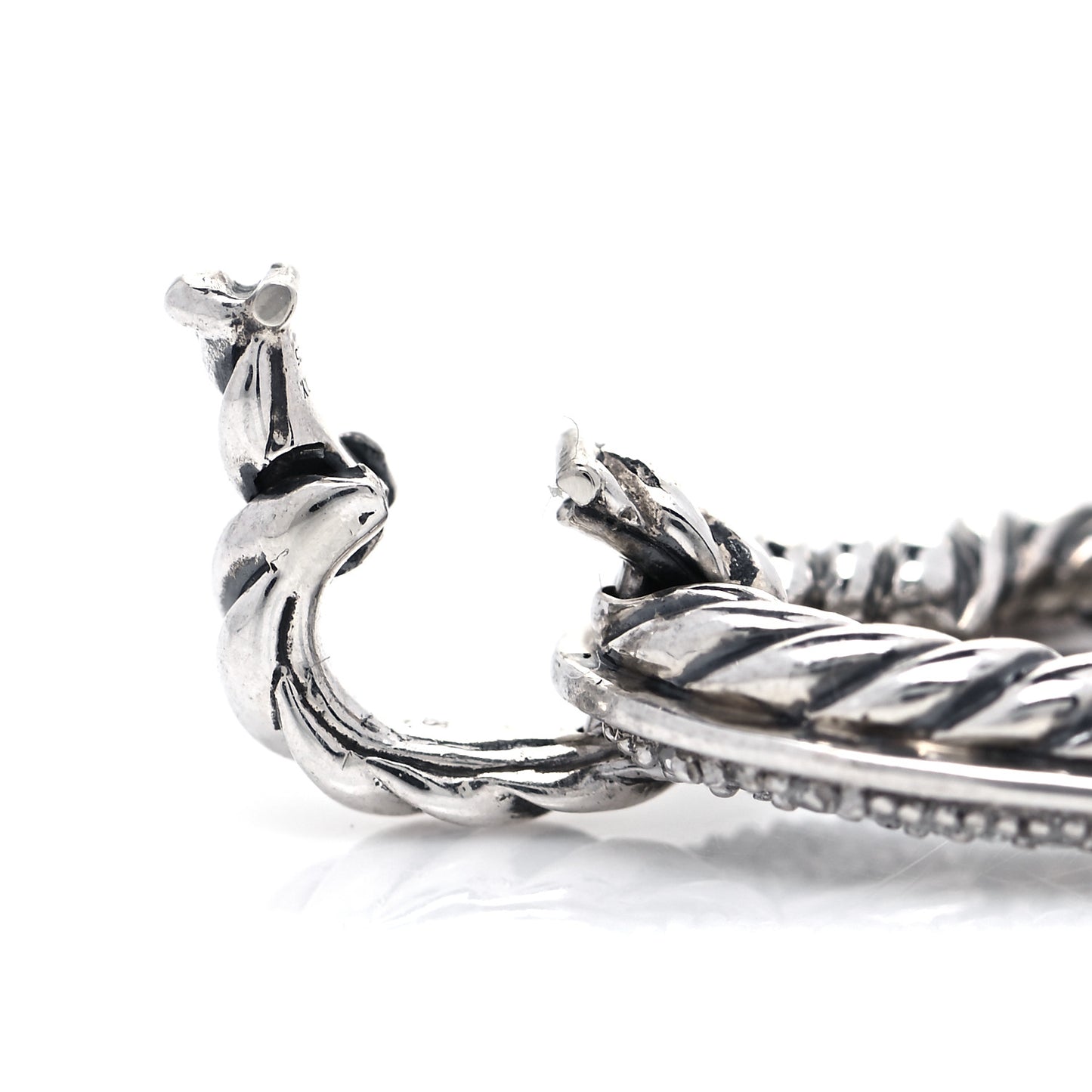 Sterling Silver Diamond Pave Heart Pendant