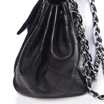 Chanel Lambskin Quilted CC Accordion Shopping Bag Black 11 of 14