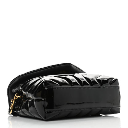 Saint Laurent Patent Y Quilted Monogram Toy Loulou Crossbody Bag Black 3 of 4