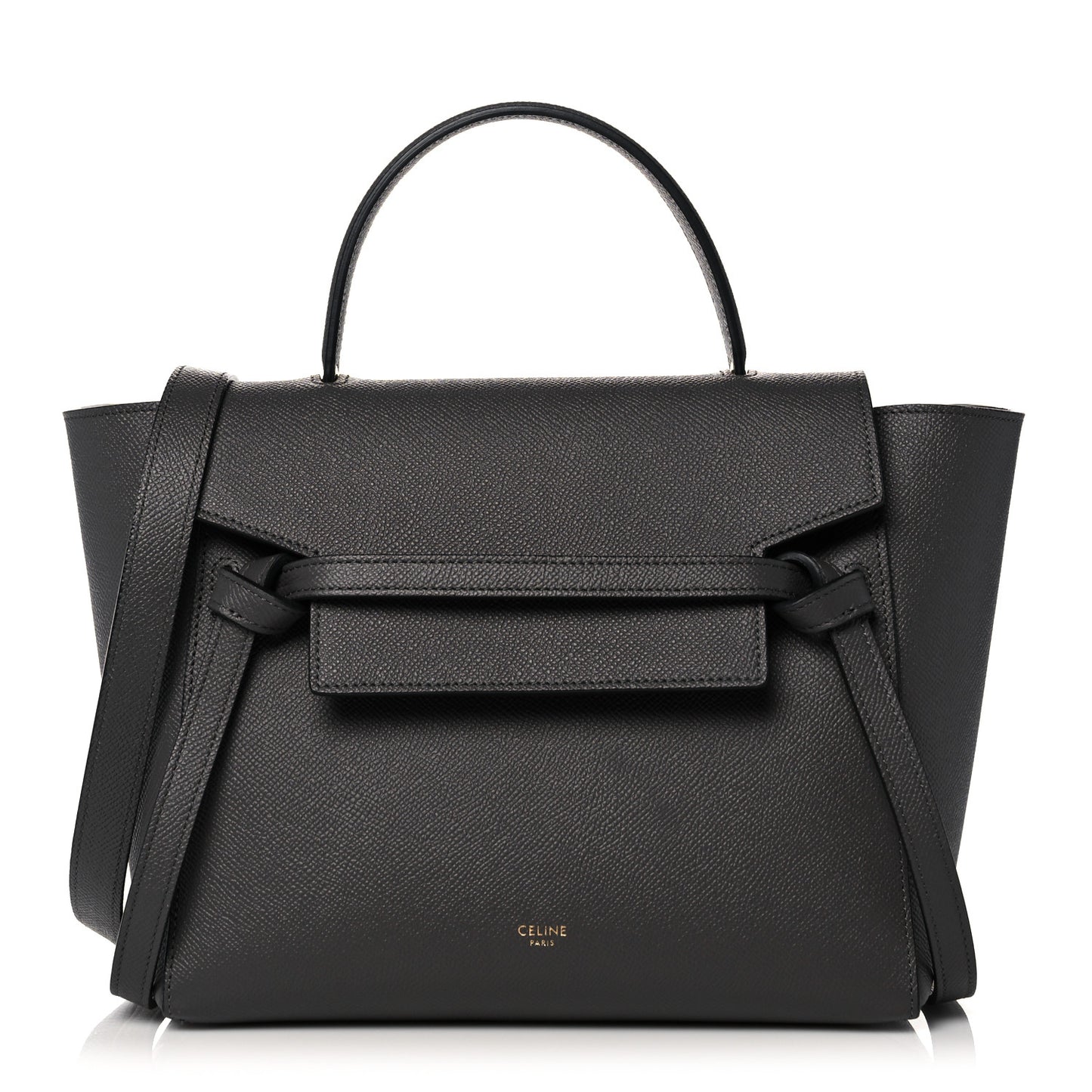 Baby Grained Calfskin Micro Belt Bag Grey