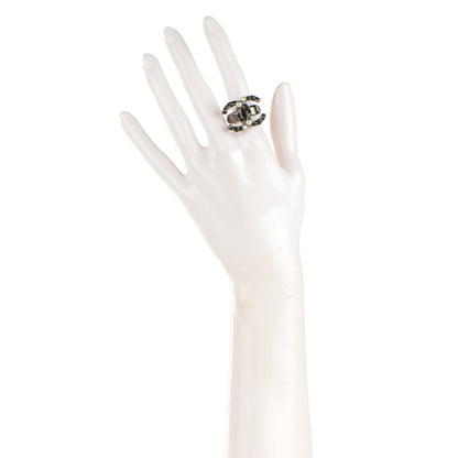 Chanel Ruthenium Pearl CC Ring 6 2 of 5