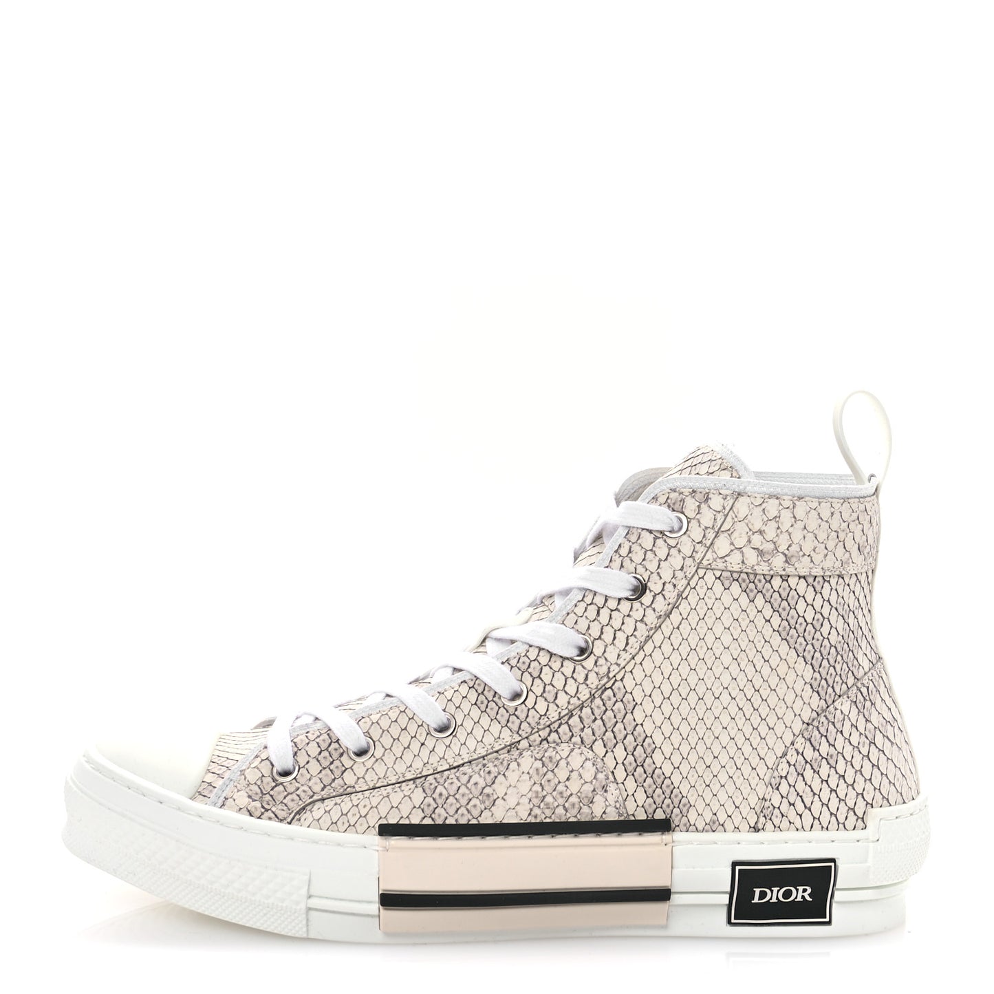 Snakeskin Mens B23 High Top Sneakers 43 Beige