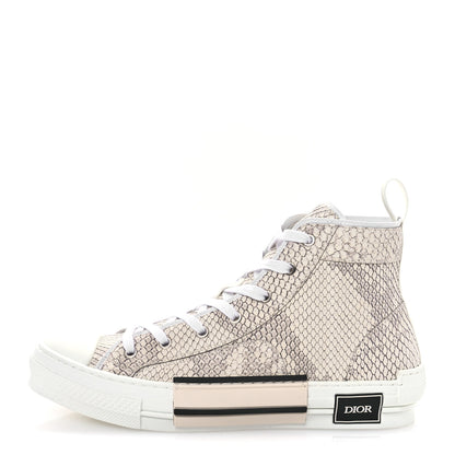 Christian Dior Snakeskin Mens B23 High Top Sneakers 43 Beige 1 of 7