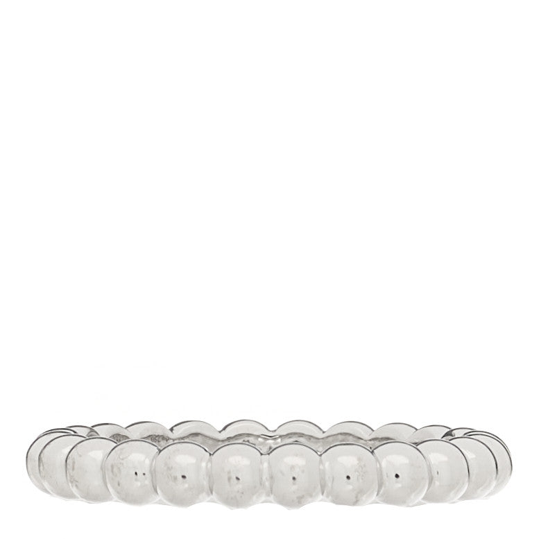 18K White Gold Medium Perlee Ring 53 6.5