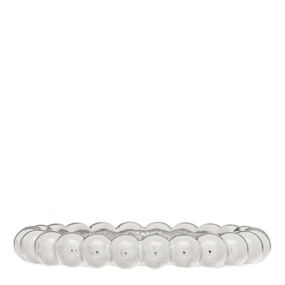 Van Cleef & Arpels 18K White Gold Medium Perlee Ring 53 6.5 3 of 6