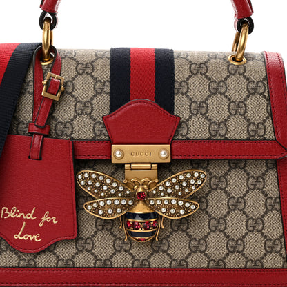 Gucci GG Supreme Monogram Small Queen Margaret Top Handle Bag Red 7 of 12