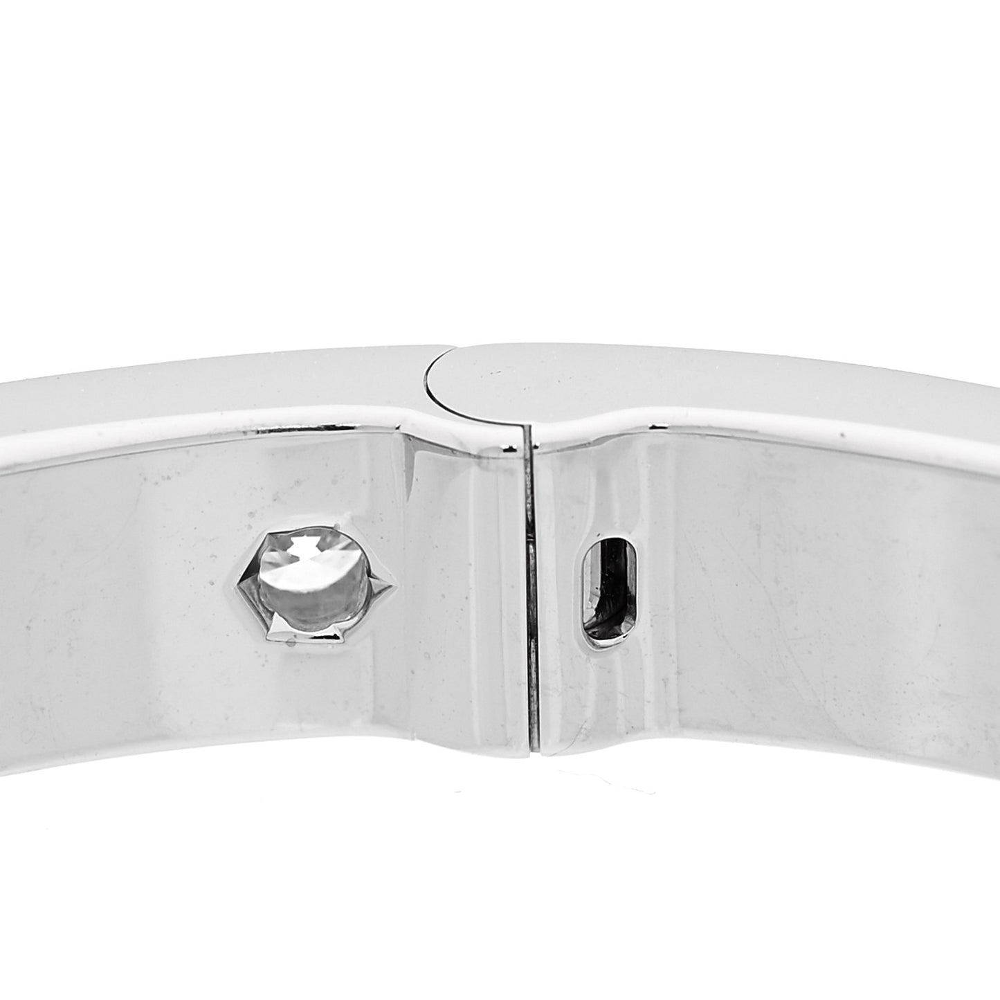18K White Gold Diamond LOVE Paved Bracelet 18