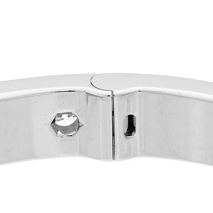 Cartier 18K White Gold Diamond LOVE Paved Bracelet 18 5 of 7