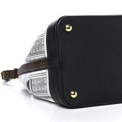 Louis Vuitton X FORNASETTI Calfskin Architettura Noe MM Black White 7 of 8