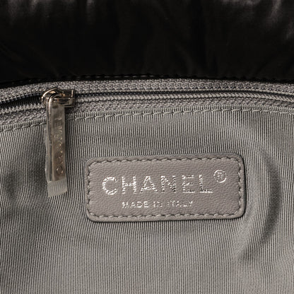 Chanel Nylon Quilted Tweed Stitch Bubble Flap Black 6 of 7
