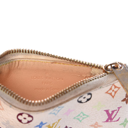 Louis Vuitton Monogram Multicolor Key Pouch White 6 of 7