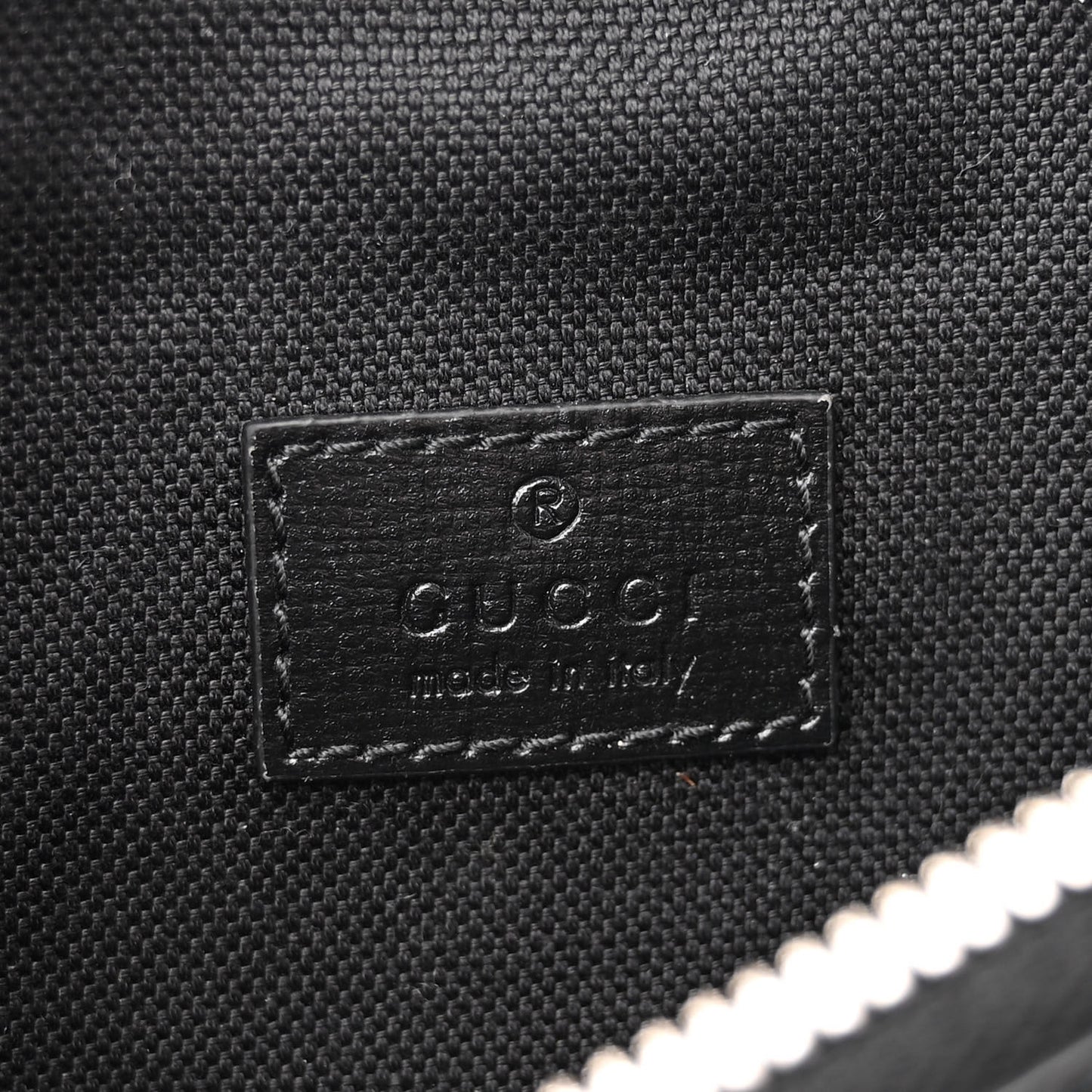 GG Supreme Monogram Textured Calfskin Retro Interlocking G Belt Bag Black