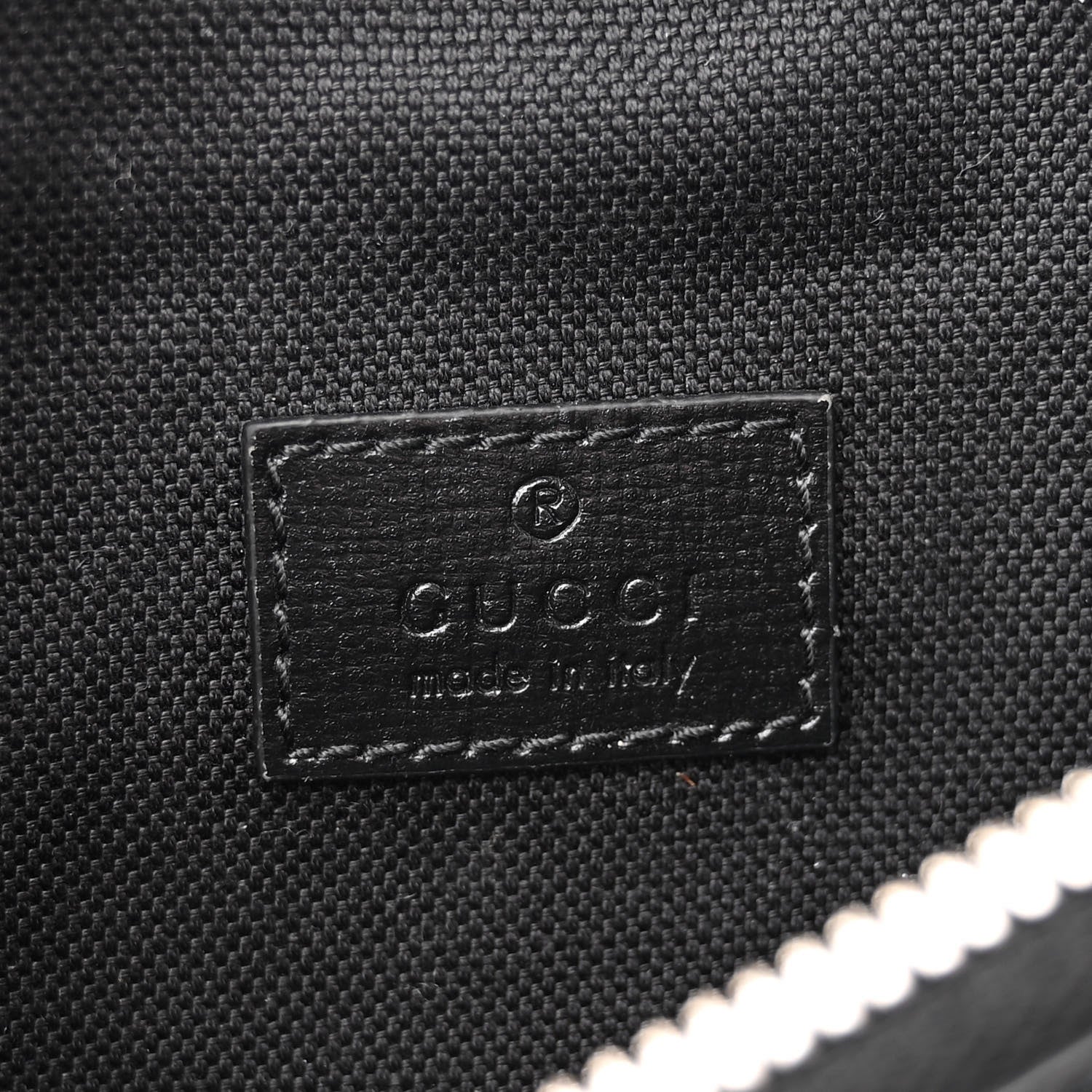 Gucci GG Supreme Monogram Textured Calfskin Retro Interlocking G Belt Bag Black 6 of 14