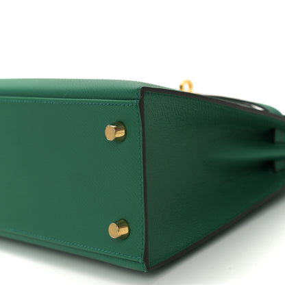 Hermes Epsom Kelly Sellier 25 Vert Vertigo 10 of 11