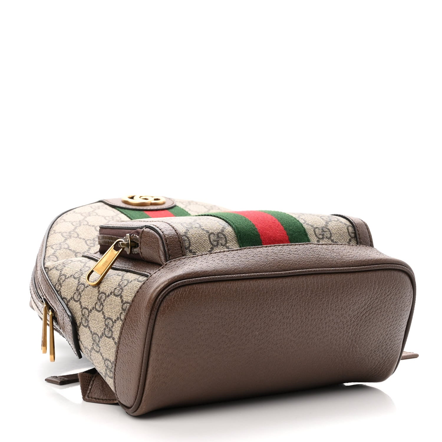 Gucci GG Supreme Monogram Calfskin Web Small Ophidia Day Backpack Beige Ebony New Acero 4 of 10