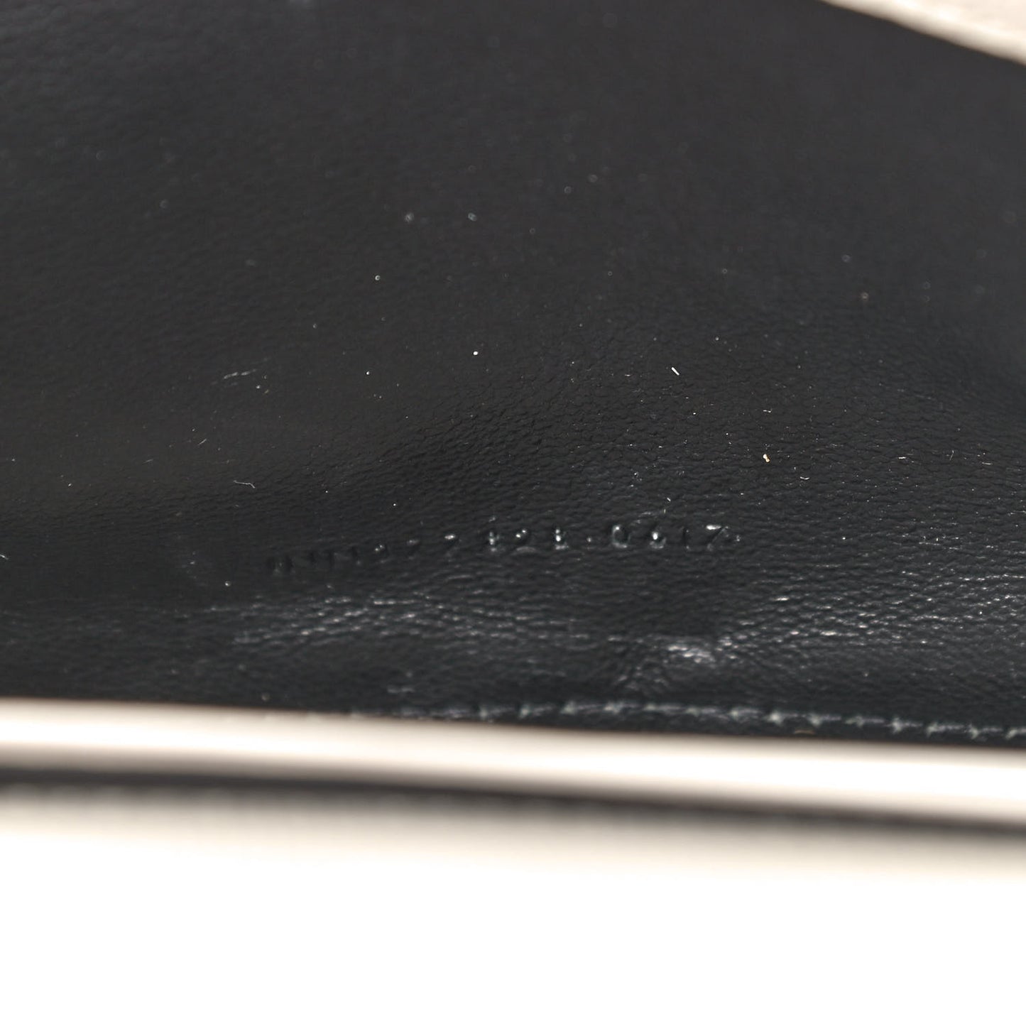 Grain De Poudre Matelasse Chevron Monogram Chain Wallet White