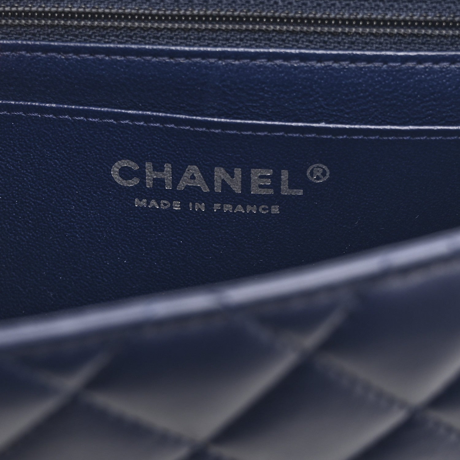 Chanel Lambskin Quilted Mini Square Flap Navy 6 of 10