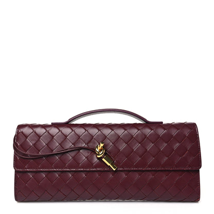 Bottega Veneta Nappa Intrecciato Long Andiamo Top Handle Barolo 1 of 9