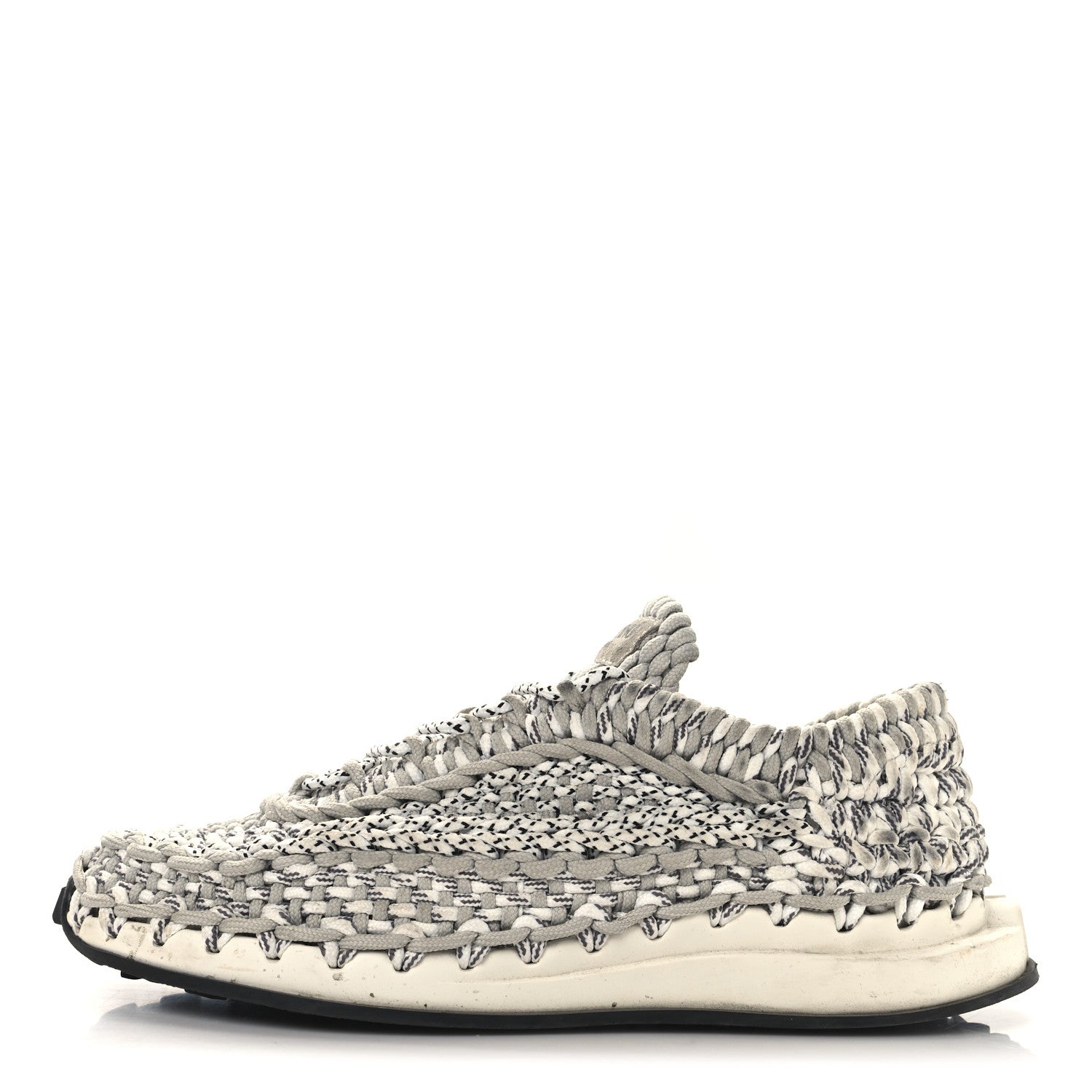 Valentino Garavani Fabric Crochet Mens Low Top Sneakers 44 Pastel Grey 1 of 12