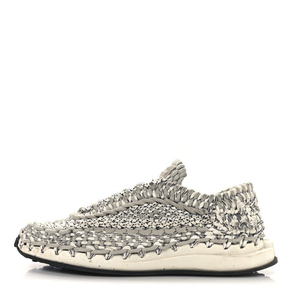 Valentino Garavani Fabric Crochet Mens Low Top Sneakers 44 Pastel Grey 1 of 12