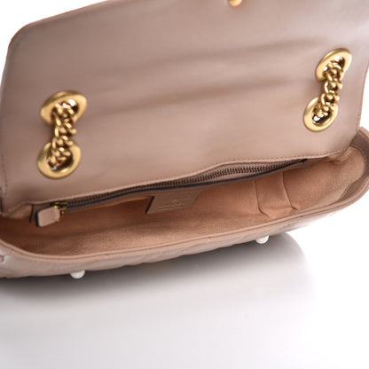 Gucci Calfskin Matelasse Studded Mini Pearly GG Marmont Shoulder Bag Porcelain Rose 5 of 7