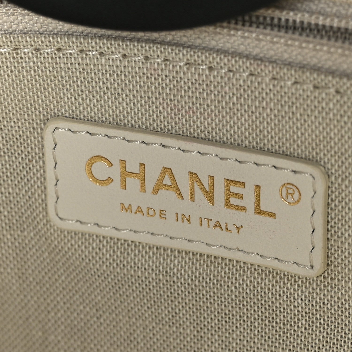 Chanel Cotton Medium Deauville Tote Black White 8 of 12