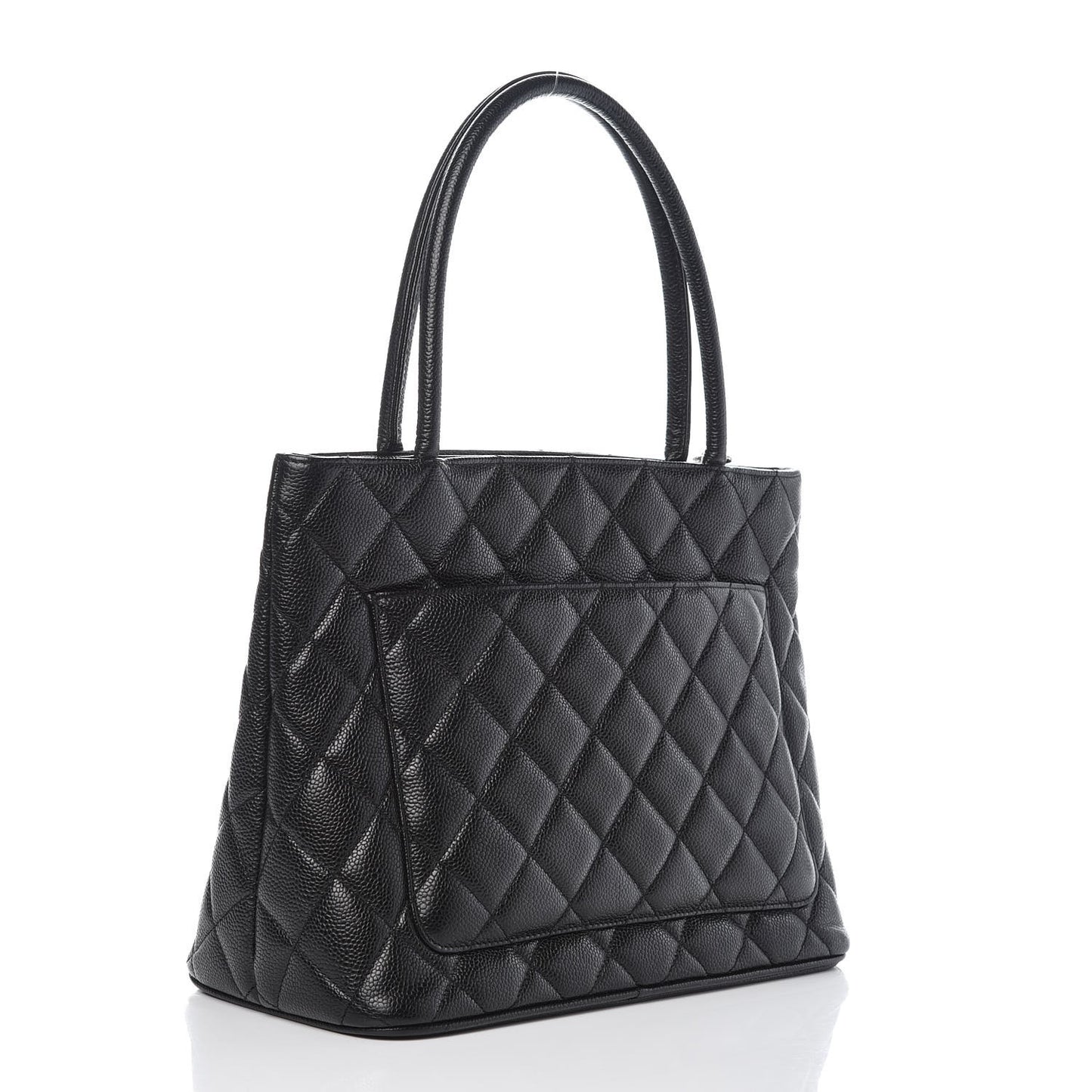 Caviar Quilted Medallion Tote Black