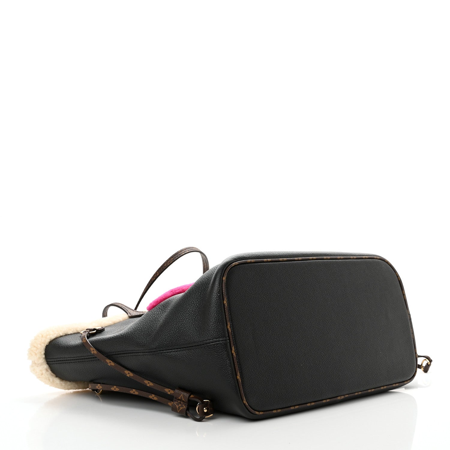 Louis Vuitton Calfskin Monogram Teddy Neverfull MM Black 4 of 10