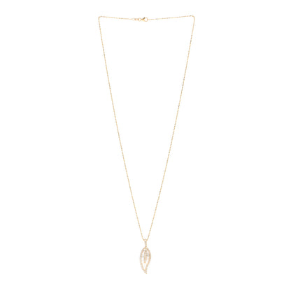 Anita Ko 18K Yellow Gold Diamond Large Leaf Pendant Necklace 3 of 6