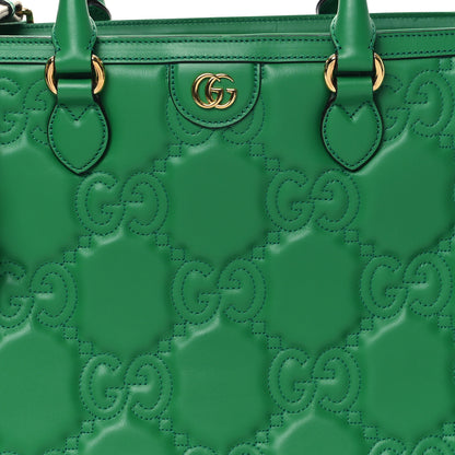 Gucci Calfskin GG Matelasse Tote Bag Bright Green 8 of 12