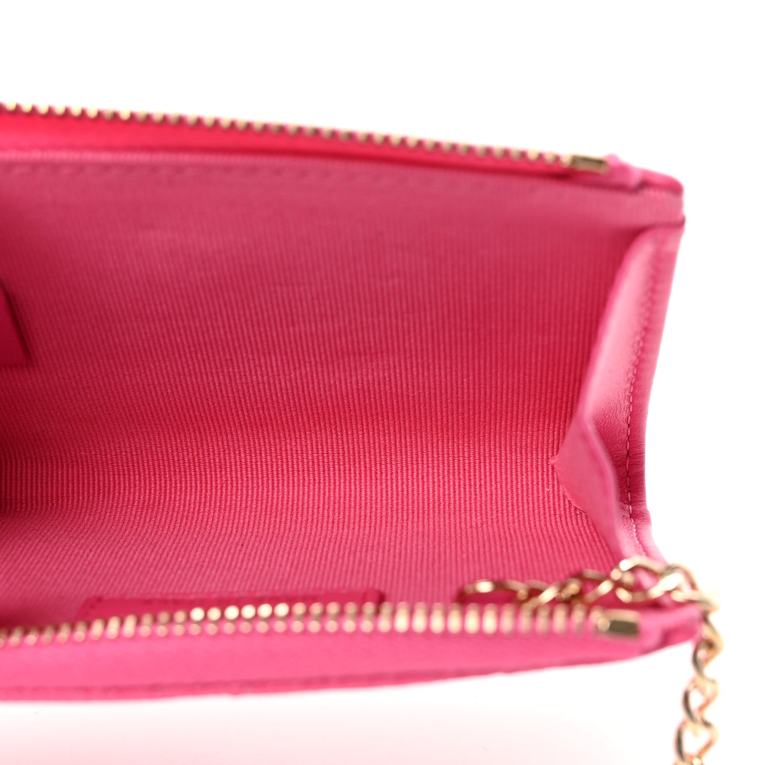 Chanel Caviar Quilted Zipped Key Holder Case Pink 5 of 7