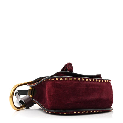 Chloe Suede Calfskin Braided Mini Hudson Shoulder Bag Sienna Red 4 of 10