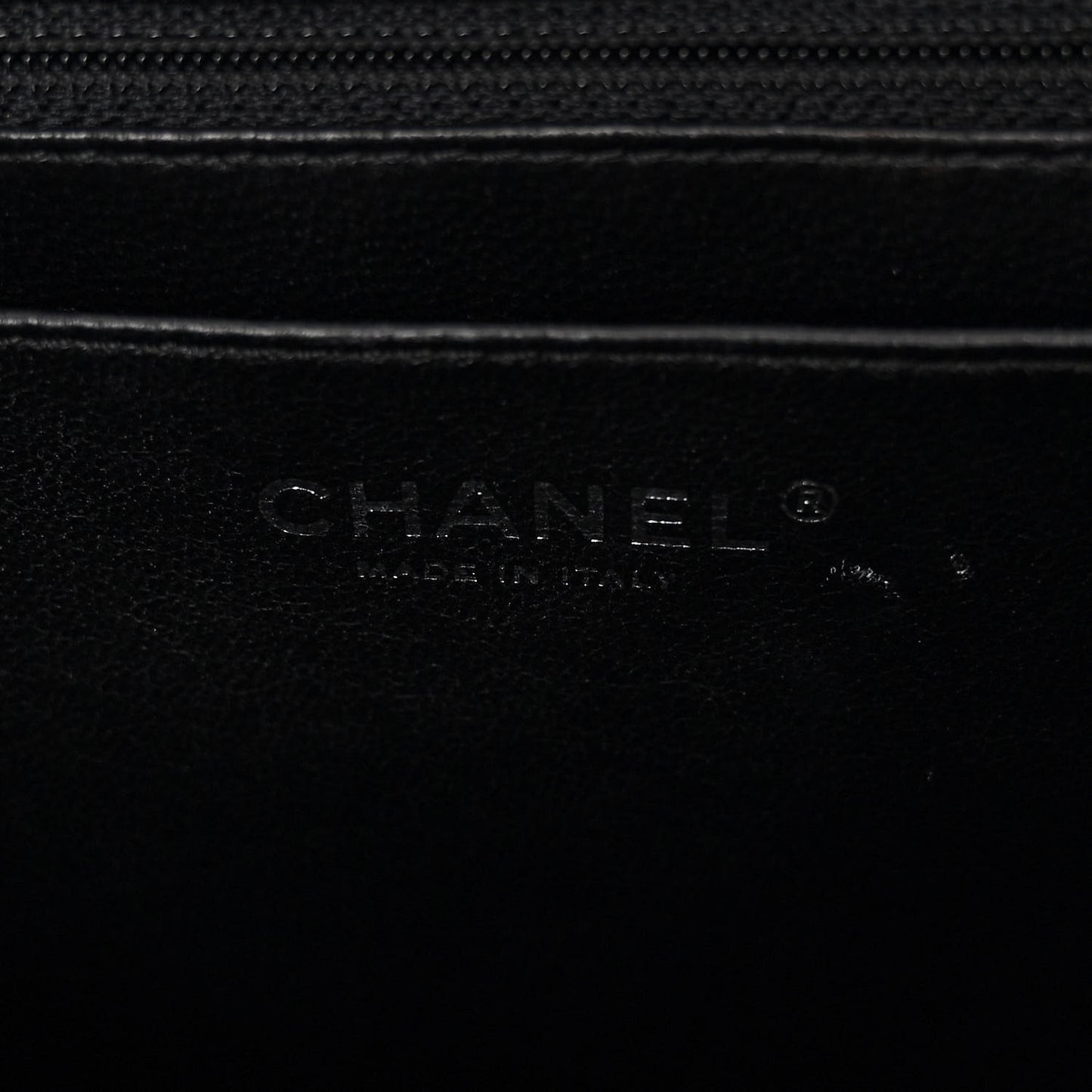 Patent Quilted Jumbo Single Flap Black