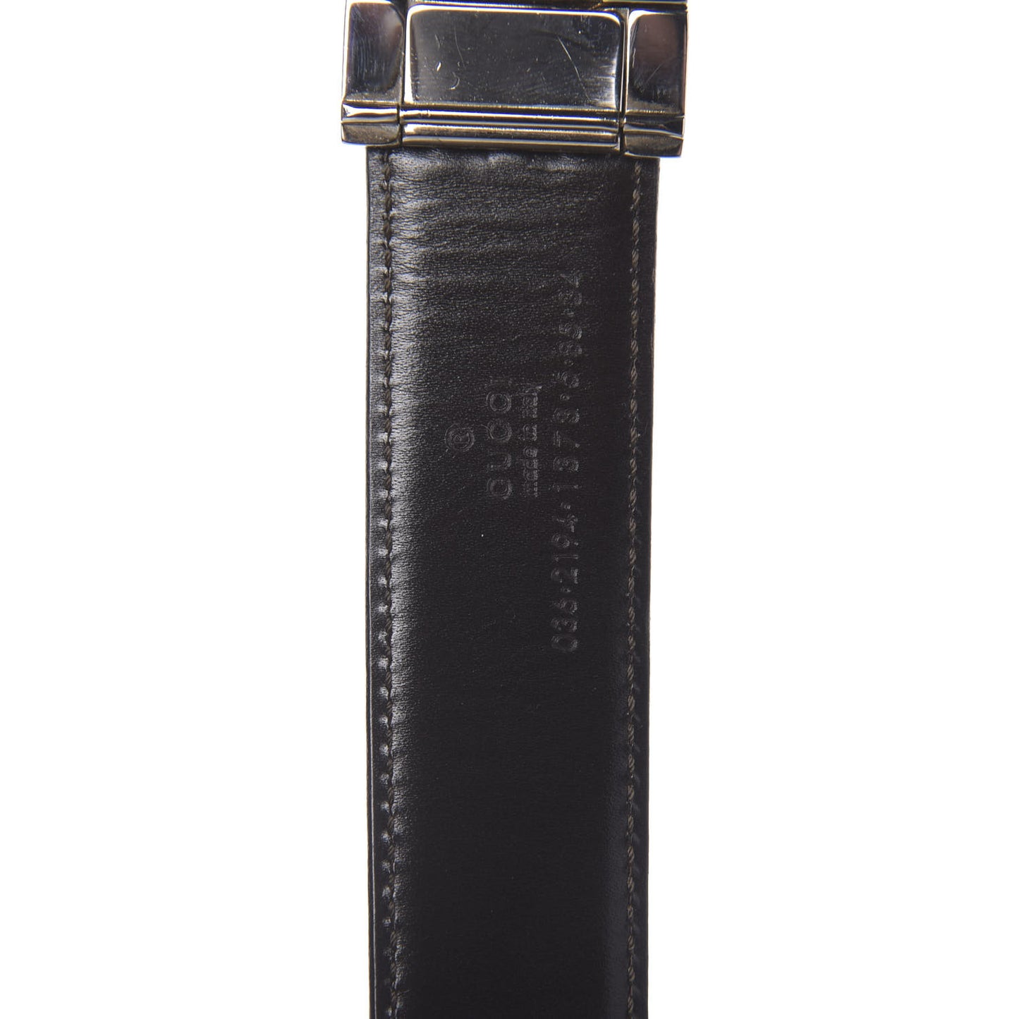 Calfskin Embossed Reversible Square G Buckle Belt 70 28 Black Brown