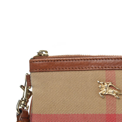 Burberry House Check Zip Wristlet Pouch Brown 8 of 8