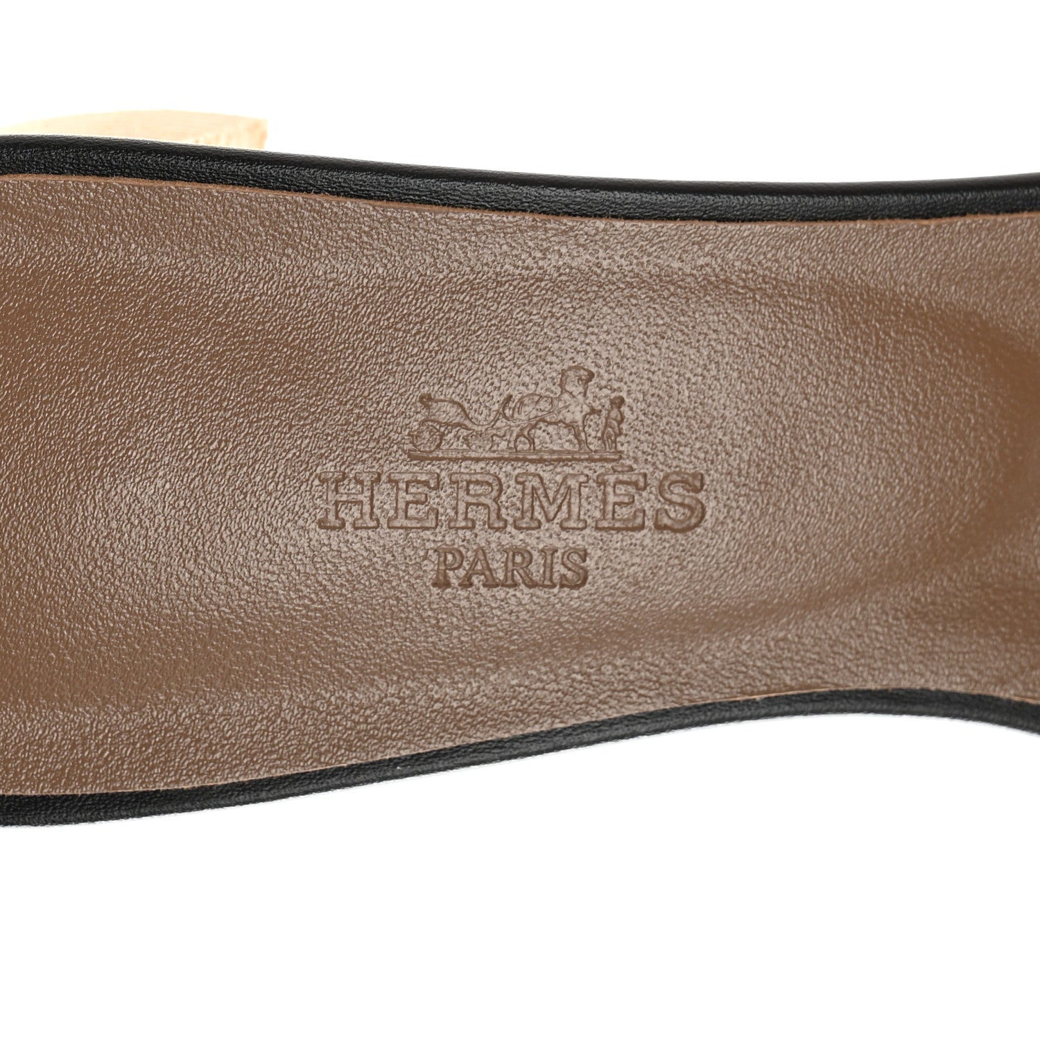Hermes Calfskin Oasis Sandals 37.5 Black 7 of 8