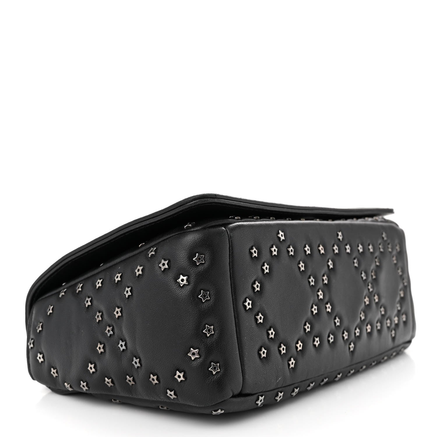 Christian Dior Calfskin Lucky Star Macrocannage Medium Caro Bag Black 4 of 11