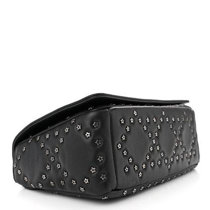 Christian Dior Calfskin Lucky Star Macrocannage Medium Caro Bag Black 4 of 11