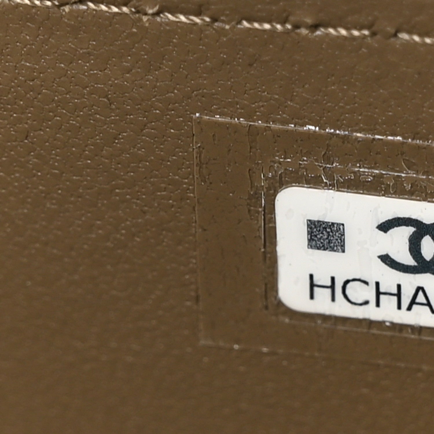 Chanel Calfskin Lizard Embossed Top Handle Vanity With Chain Dark Khaki 8 of 12
