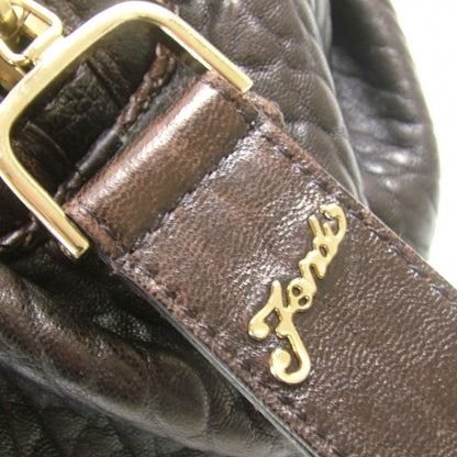 Fendi Zucca Nappa Nuvolata Vitello Tortuga Spy Bowler Tobacco Moro 6 of 10