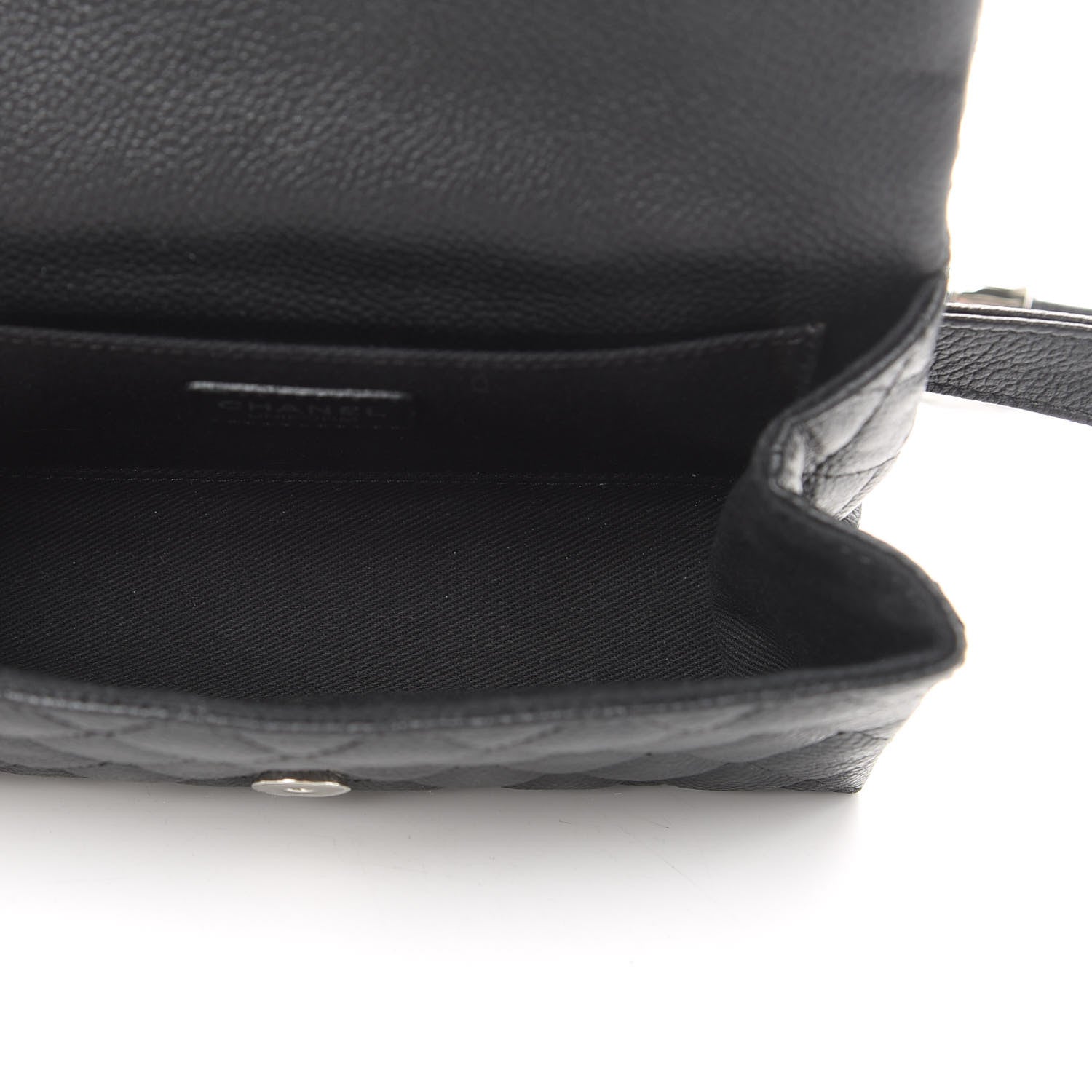 Chanel Grained Calfskin Quilted 2.55 Reissue Flap Belt Bag Clutch Black 5 of 10