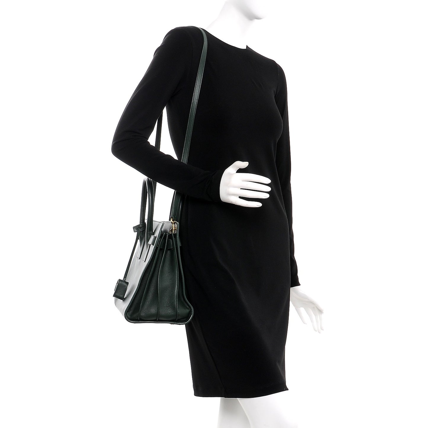 Calfskin Small Sac De Jour Dark Green