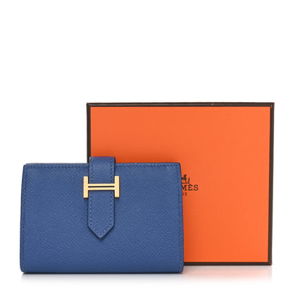 Hermes Epsom Mini Bearn Wallet Bleu Brighton 11 of 11