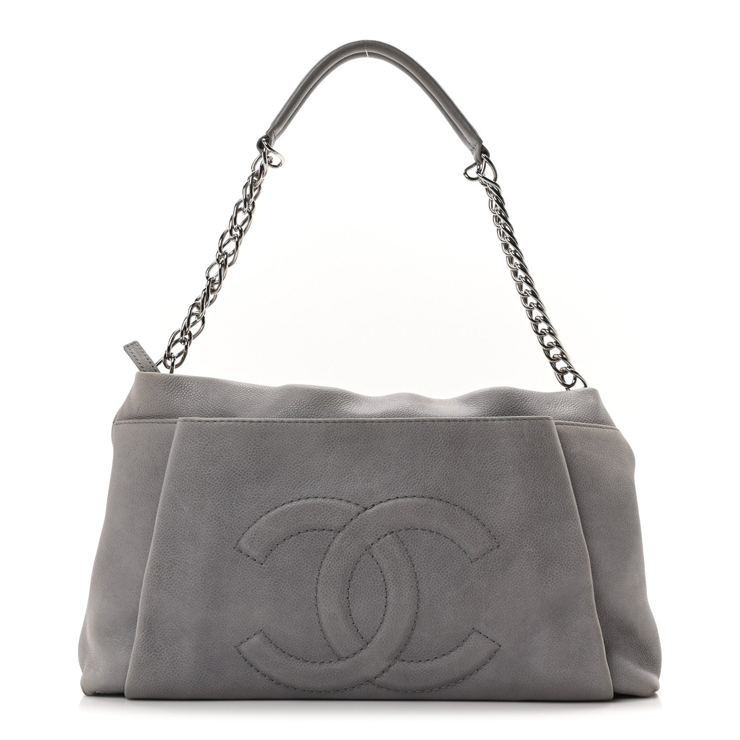 Chanel Caviar CC Hobo Grey 1 of 10