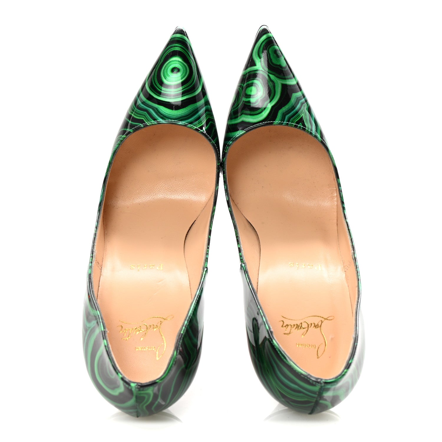 Christian Louboutin Patent Malachite So Kate 120 Pumps 40 Vert 2 of 8